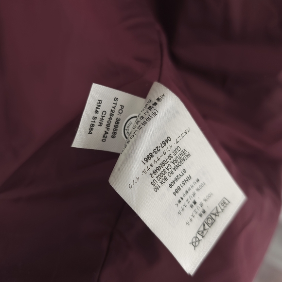 PATAGONIA Women's Tres 3-in-1 Parka Jacket Burgundy Maroon Red SMALL - Picture 7 of 13